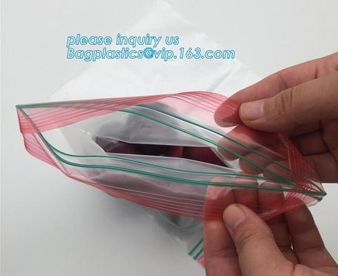 color Double zipper food storage bags, custom products food grade clear matte stand up  storage bags food s