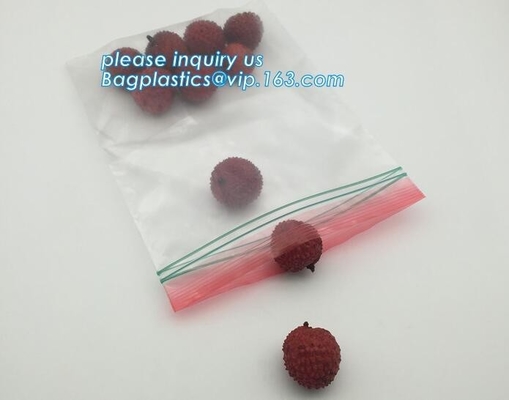 color Double zipper food storage bags, custom products food grade clear matte stand up  storage bags food s