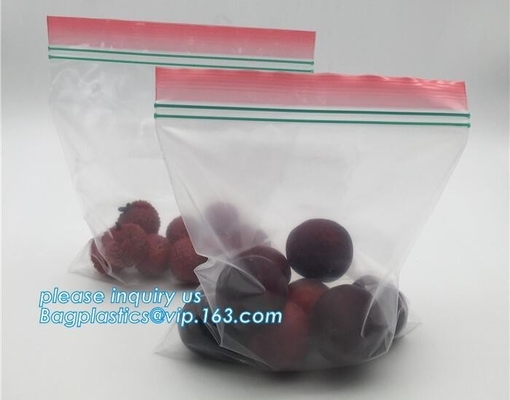 color Double zipper food storage bags, custom products food grade clear matte stand up  storage bags food s