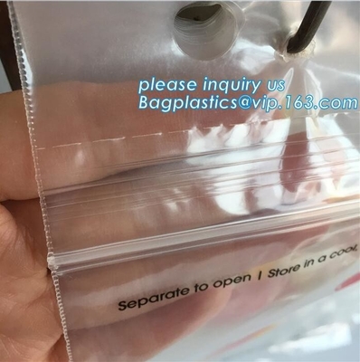 food storage wicketed ldpe clear plastic zip lock bag with print, FDA Custom Food Grade Wicket Plastic k Bag, bage