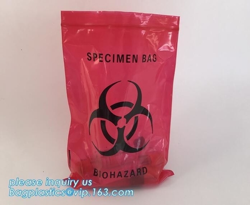 BioHazard Zip Lock Medical Specimen Bags, LDPE Biohazard Specimen k Bag For Laboratory, Lab Bags /Specimen Bags/zi