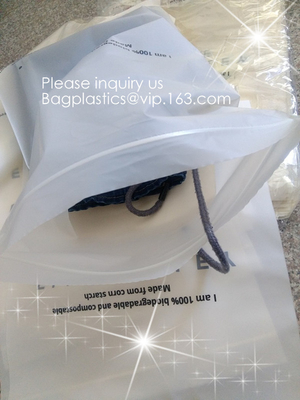 Bio degradable corn starch PLA plastic zipper bag, Compost Bio Degradable Green Plastic Compostable k Bags