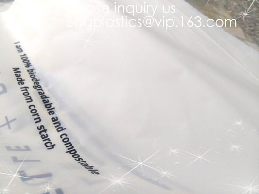 Bio degradable corn starch PLA plastic zipper bag, Compost Bio Degradable Green Plastic Compostable k Bags