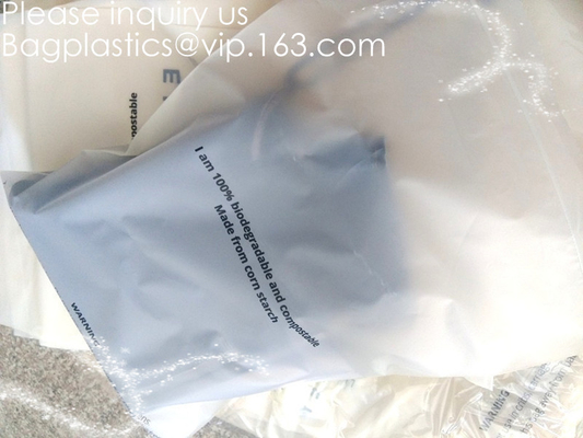 Bio degradable corn starch PLA plastic zipper bag, Compost Bio Degradable Green Plastic Compostable k Bags