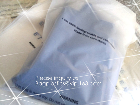 Bio degradable corn starch PLA plastic zipper bag, Compost Bio Degradable Green Plastic Compostable k Bags