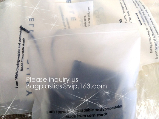Bio degradable corn starch PLA plastic zipper bag, Compost Bio Degradable Green Plastic Compostable k Bags