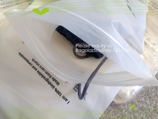 100% Compostable, biodegradable corn starch Zipper Slider Bags, Slider zipper bag, Eco carry bag pla bag Recyclable