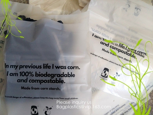 100% Biodegradable plant based PBAT PLA compostable stand up pouch kraft paper zip lock bags for clothes cosmetics makeu