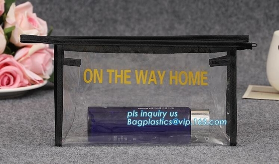 Zipper Slider Clear Pvc Bag For toothbrush bag, Stationery Ruler Set Packaging Bag with Slider, k pvc bag slider t