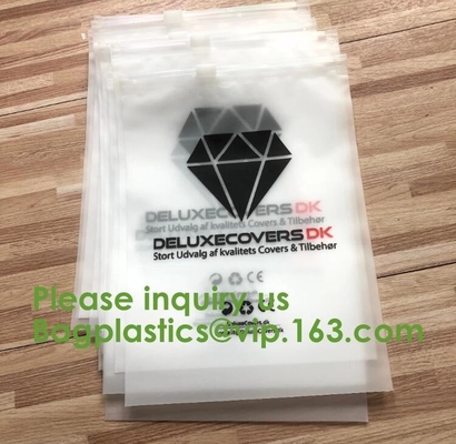 Reclosable Slider Plastic Bags Zipper Garment Packaging Poly Bag, PVC Plastic Slider Zipper