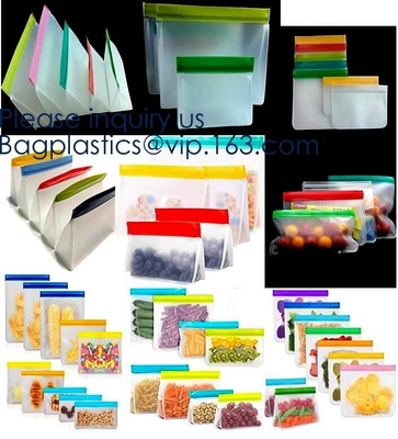 Large Capacity Leakproof Reusable Double k Peva Sandwich Snack Bags,EASY SEAL SLIDER,Eco-friendly manufacturers