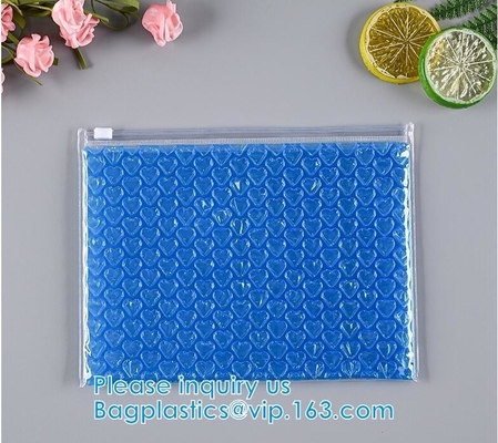 Slider Zipper Biodegradable Bubble Out Pouch Envelopes Protective Wrap Bags For Mail & Storage Bubble Mailers