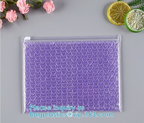 Laser Film Bubble Slider Zipper Bags Pack Express Poly Bubble Mailers Padded Shipping Mailing Bags Custom Logo