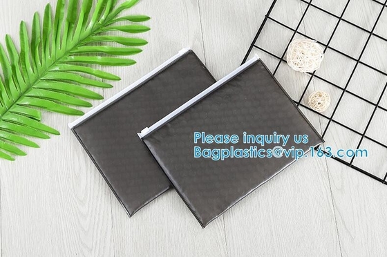 Bubble Bags Zip Padded Pouch For Beauty Skin Care Slider Zipper Lock Bag Colored Customized PVC Slider Zipper Bubble Bag