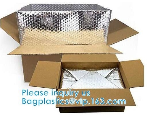 Customized Thermal Bubble Box Liners Gusseted Bottom Insulated Liners For Shipping Temperature Sensitive Products