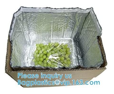 Customized Thermal Bubble Box Liners Gusseted Bottom Insulated Liners For Shipping Temperature Sensitive Products