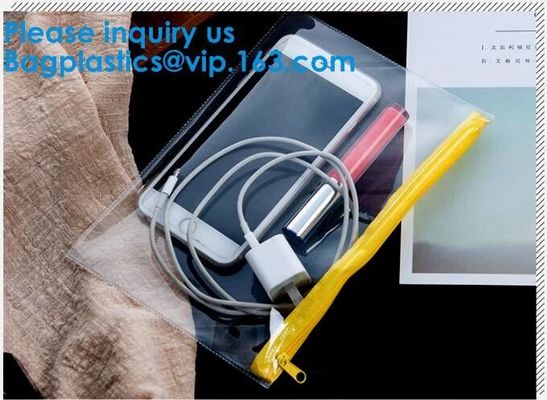 Custom Logo PVC Vinyl Clear Zipper Slider Pouch Transparent Soft Bikini Cosmetic EVA Material k Bag