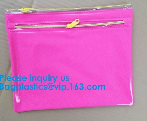 Custom Made Clear Plastic Vinyl Pvc A4 File Bag With Slider k,Vinyl PVC Bags With Slider Zipper, BAGEASE, BAGPLAST