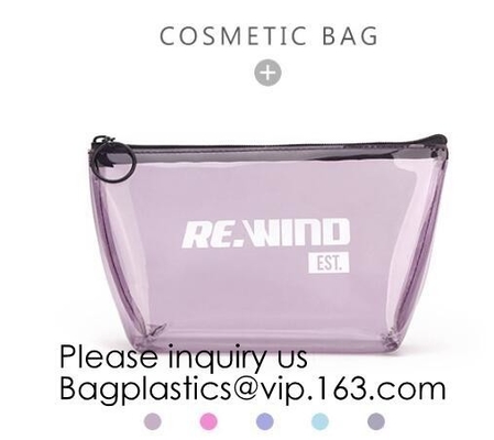 Double Layer Waterproof Storage Transparent Pvc Cosmetic Bag Pouch With Handle,Fashion Cute Girl'S Glitter Pvc Cosmetic
