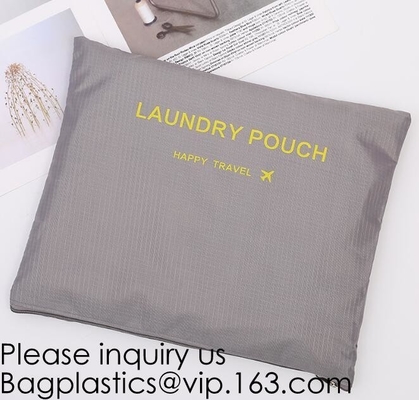 6pcs Travel Clothing Mesh Pouch Laundry Bag Travel Organizer Clothing packs Handle,metal zipper customize logo print mak