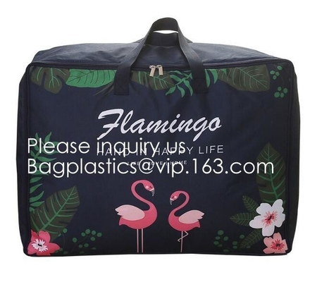 Household 100% Polyester Quilt Storage Bag Travelling Bag With Zipper For Clothes,Quilt storage bag, Quilt handle bag