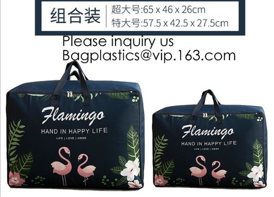 Household 100% Polyester Quilt Storage Bag Travelling Bag With Zipper For Clothes,Quilt storage bag, Quilt handle bag