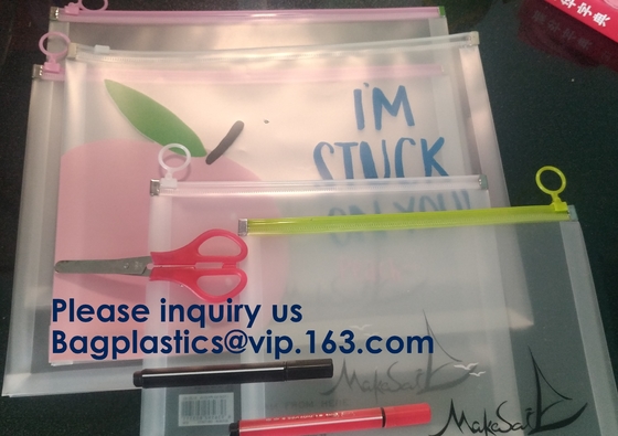Pp Button Closure Document Bag Clear File Pocket Folder,Envelope Packaging Bag /Plastic Button File Bag, Promotional
