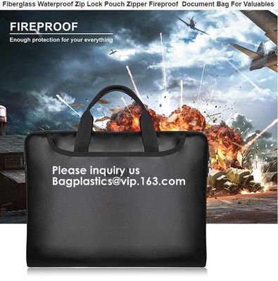 Waterproof and Fireproof document storage Bag with Fireproof Zipper for Money, Jewelry and Passport bagease, bagplastics