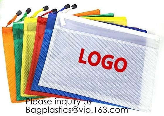 Stationery Colored Fashion Custom Print Nylon Mesh Zipper Pencil Bag With Compartments,stationery pencil case, bagease