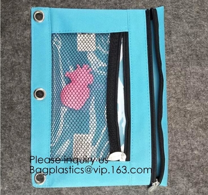 Student Polyester stationery Pencil Bag with zipper,Makeup Pen Pencil Case Pouch Stationery bag,bag pen case stationery