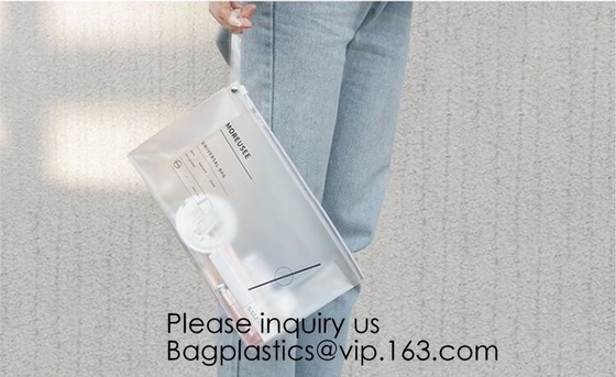 Portable custom logo printed Transparent PVC Window Women Makeup Pouch Travel Clear Cosmetic bag, bagease, bagplastics