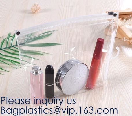 Custom Logo Zip Lock Transparent PVC EVA Cosmetic Bag,Reusable EVA swimwear bag with k in various colors, bagease