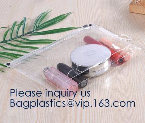 Custom Logo Zip Lock Transparent PVC EVA Cosmetic Bag,Reusable EVA swimwear bag with k in various colors, bagease