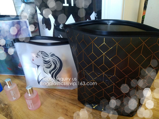 Biodegradable frosted eva plastic pvc zip lock cosmetics bag, frosted cosmetics bag,pvc zipper bag,custom eva bag