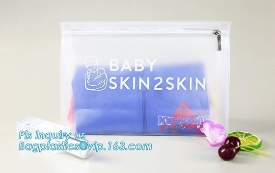 slider k PVC cosmetic bag promotional custom printed plastic bag, eva zipper pouch eva slider bag, slider zipper