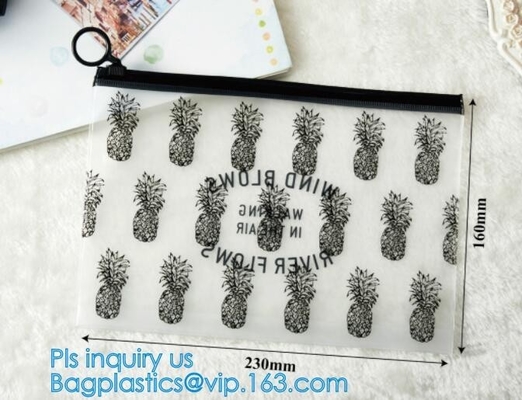 slider zipper pvc pouch clear vinyl pvc k bags, Custom Logo PVC Transparent Slider Zipper Flat Bag, clothes packin