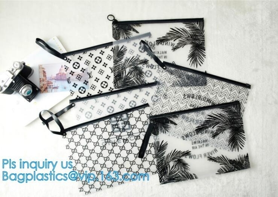 swimwear packaging bags, slider zipper pvc pouch glitter clear plastic vinly k bag, biodegradable pvc plastic slid