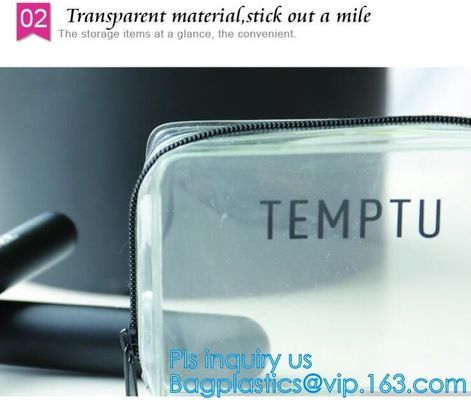 Personalized foldable clutch bag for women geometric pattern pvc makeup cosmetic bag, Makeup Cosmetic Organizer Travel B