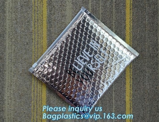ew Product k Reusable Pe Bubble Packing  Zipper Pink Bag, reclosable, slider zipper seal,  metallic bubble b