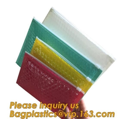 ew Product k Reusable Pe Bubble Packing  Zipper Pink Bag, reclosable, slider zipper seal,  metallic bubble b