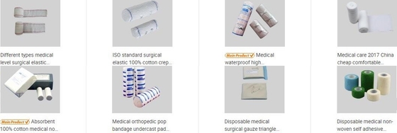 NON WOVEN PRODUCTS:  Cleaning wipe Medical crepe paper Examination paper roll Diaper ABD pad Pillow cover Disposable und