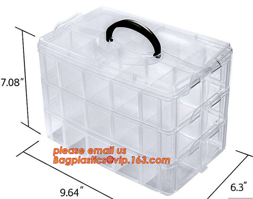 Adjustable Plastic Storage Box For Nail Art Design Decoration, Creative multi-function plastic storage box cosmetics cas