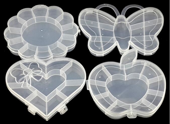 Compartment Clear Plastic Storage Box With Removable Dividers, Slots Adjustable Craft Organizer Jewelry plastic Storage