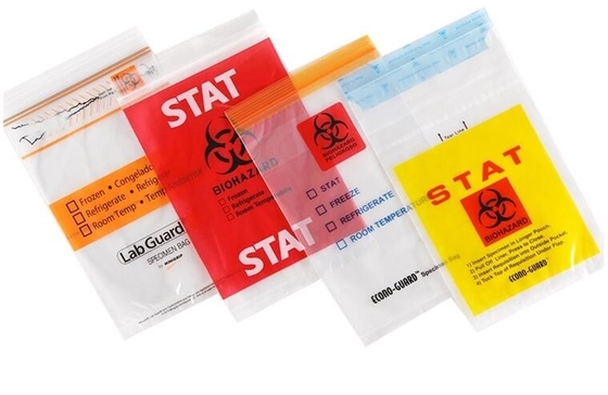 Red Biohazardous Disposal Medical Waste Trash Bags on Roll, PE asbestos bag, biohazard bag, pe cover film, rubble sack