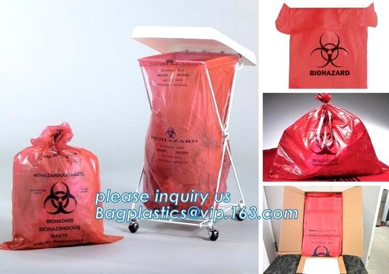 Biohazard Medical Waste Plastic Trash Bag For Hospital, biohazard specimen bag k bag, pharmacy use bags for hospit