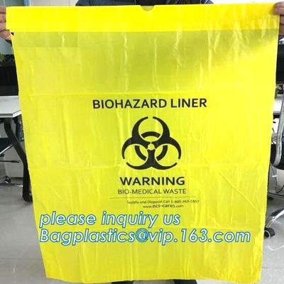 Biohazard Medical Waste Plastic Trash Bag For Hospital, biohazard specimen bag k bag, pharmacy use bags for hospit