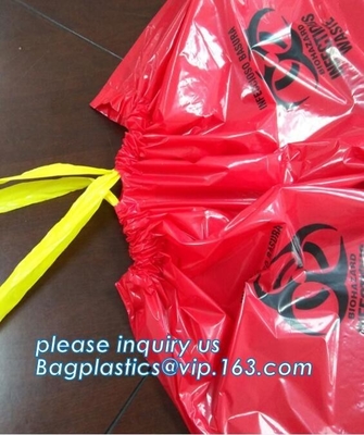 Biohazard Medical Waste Plastic Trash Bag For Hospital, biohazard specimen bag k bag, pharmacy use bags for hospit
