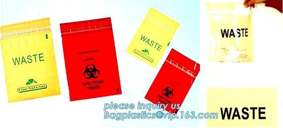 medical trash bin liner bags biohazard waste garbage bags, Health Hazards bags, biohazard waste bags medical waste bag,