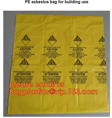 Asbestos Trash bag Puncture Resistant All Purpose Bags Liners ,Wire Frame Top Biohazard Bag, Zip Locking Tear Pouch Bags
