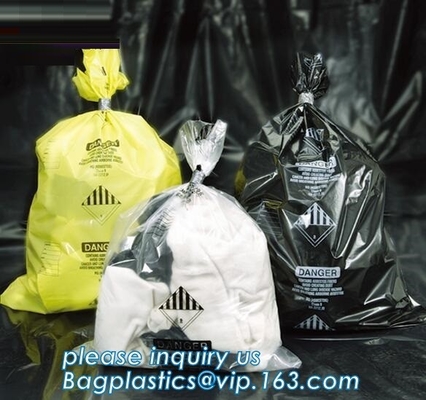 Red, Black, Yellow, Colored, Transparent Clear - Plain Or Printed, Printed Asbestos Bag, Asbestos Waste Bag